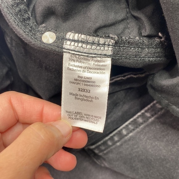 No Boundaries Black Paint Splatter Straight Leg Denim Carpenter Jeans 32x32 - Picture 11 of 12